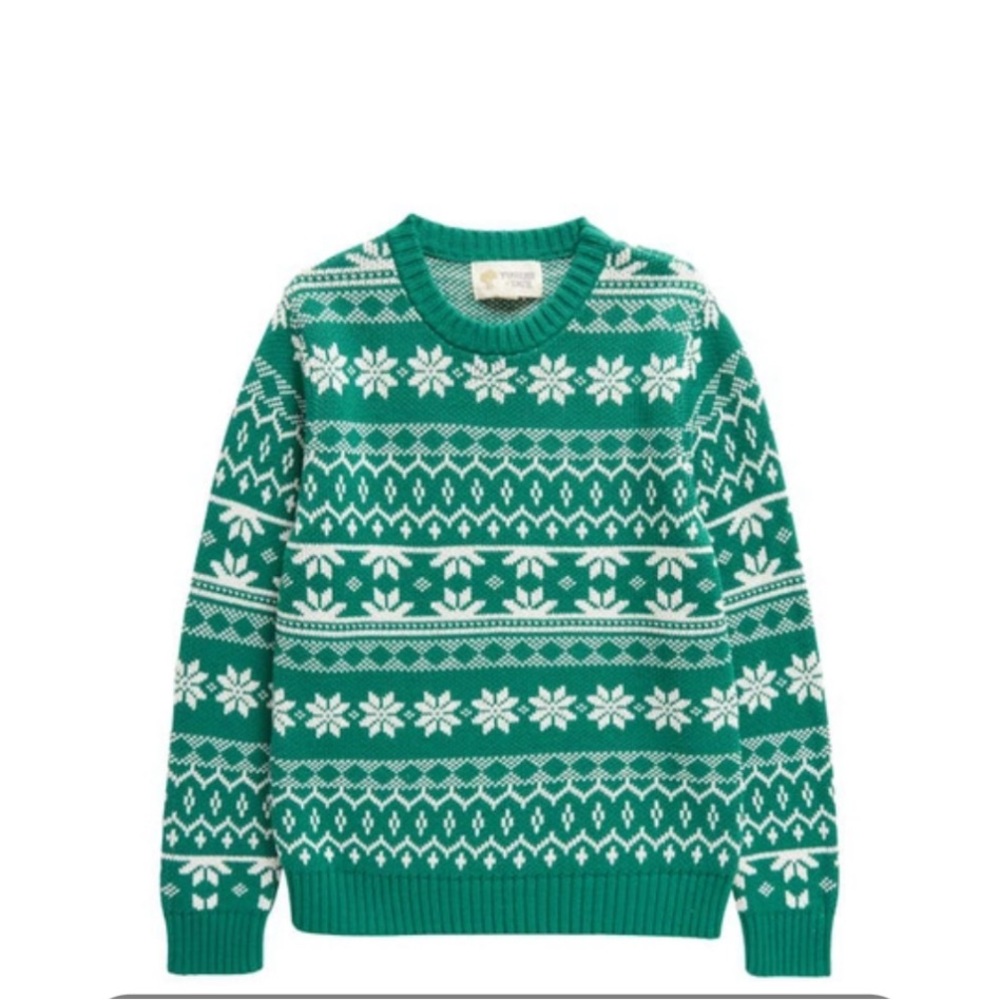 Toddler Tucker + Tate Green and White Patterned Sweater 3T